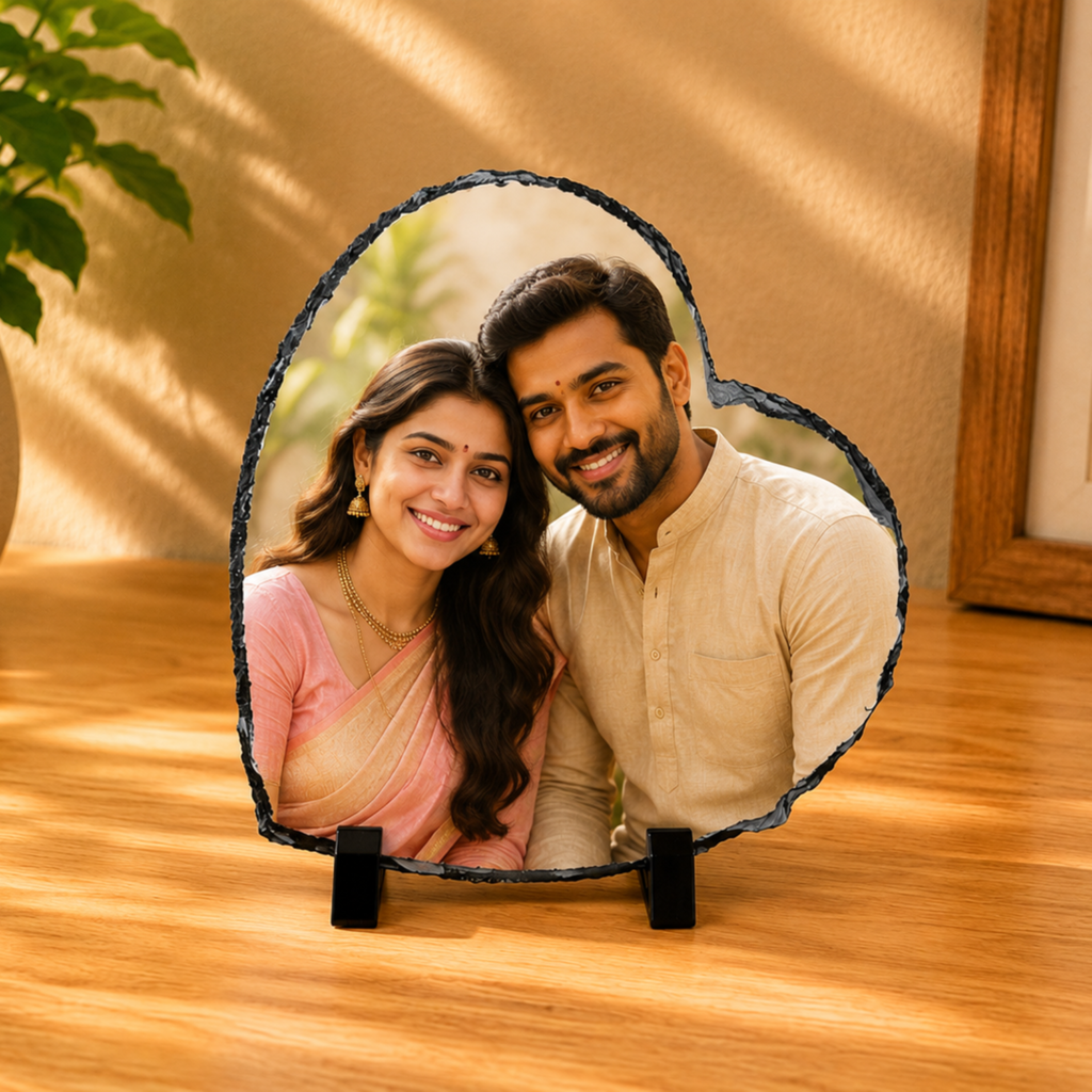 Personalized Heart Rock Frame