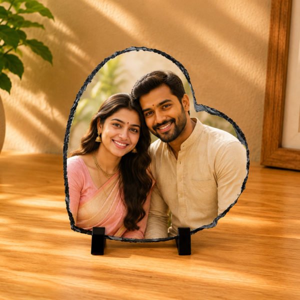 Personalized Heart Rock Frame